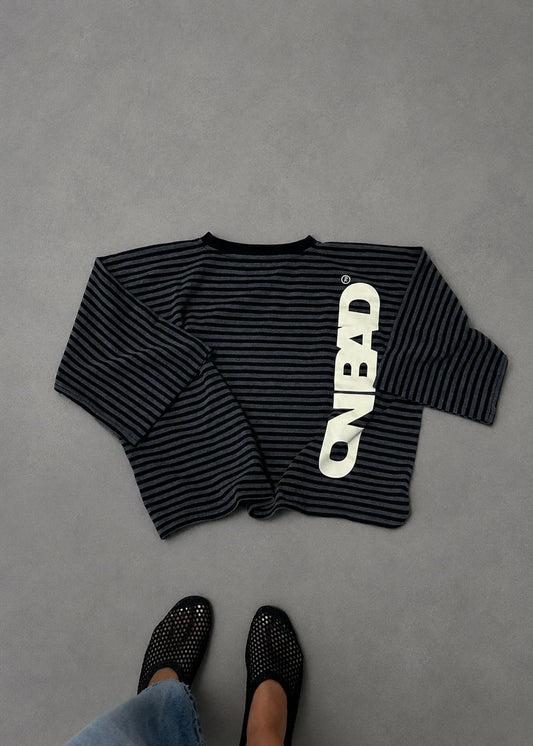 GRIS NEGRO T-SHIRT RAYAS